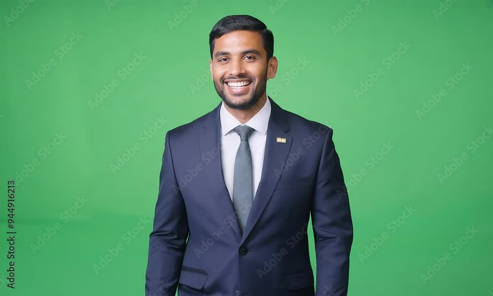 Confident Professional on Green Screen Confident Professional on Green Screen