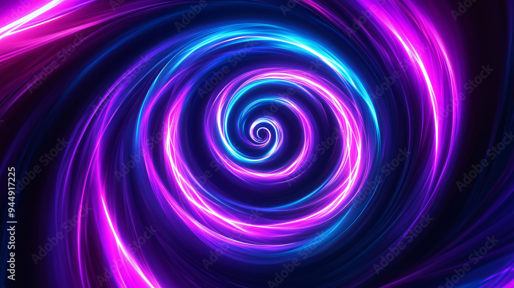 Abstract Neon Spiral Vortex Abstract Neon Spiral Vortex