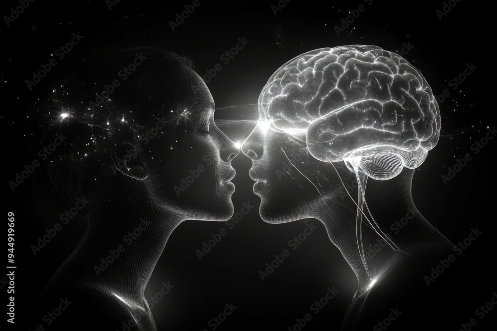 Illuminated Brain with Glowing Neural Connections Representing Cognitive Science Mental Clarity and the Intricacies of Human Thought Illuminated Brain with Glowing Neural Connections Representing Cognitive Science Mental Clarity and the Intricacies of Human Thought