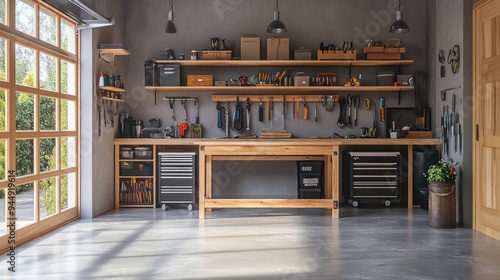 Well-Organized Garage Workshop
