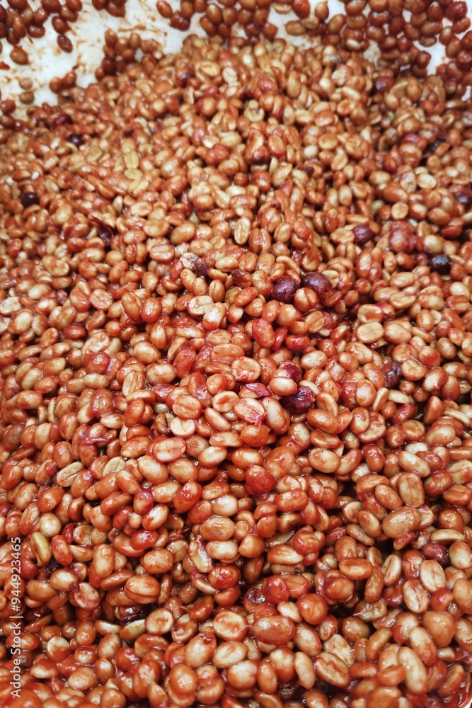 Coffee beans,In the ferment and wash method of wet processing Coffee beans,In the ferment and wash method of wet processing