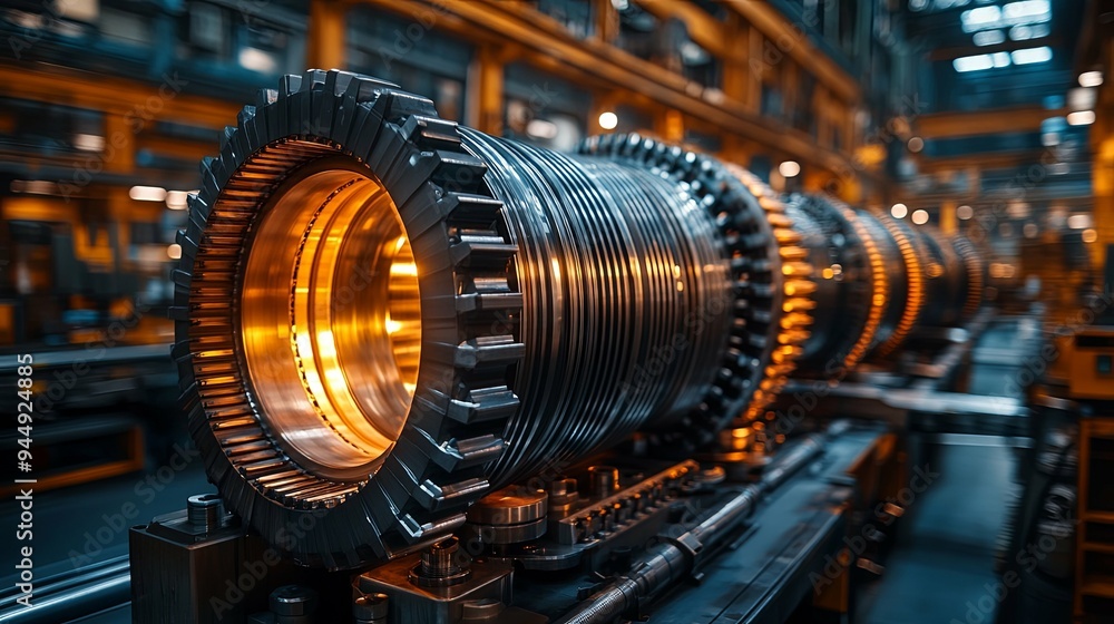 Delving Into the Intricate World of Heavy Machinery Assembly. Revealing the intricate process of assembling massive parts Delving Into the Intricate World of Heavy Machinery Assembly. Revealing the intricate process of assembling massive parts