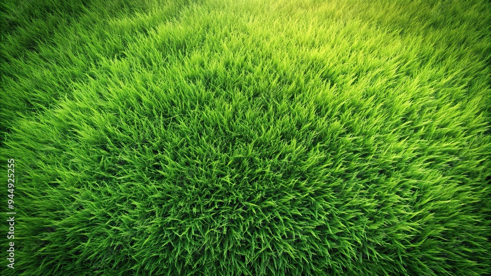 Top view of lush green grassy background in rendering, nature, grass, green, background, fresh, natural, texture Top view of lush green grassy background in rendering, nature, grass, green, background, fresh, natural, texture