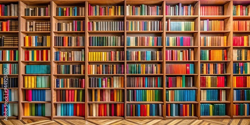 Bookshop shelves filled with colorful books, bookstore, literature, education, reading, diversity, novels