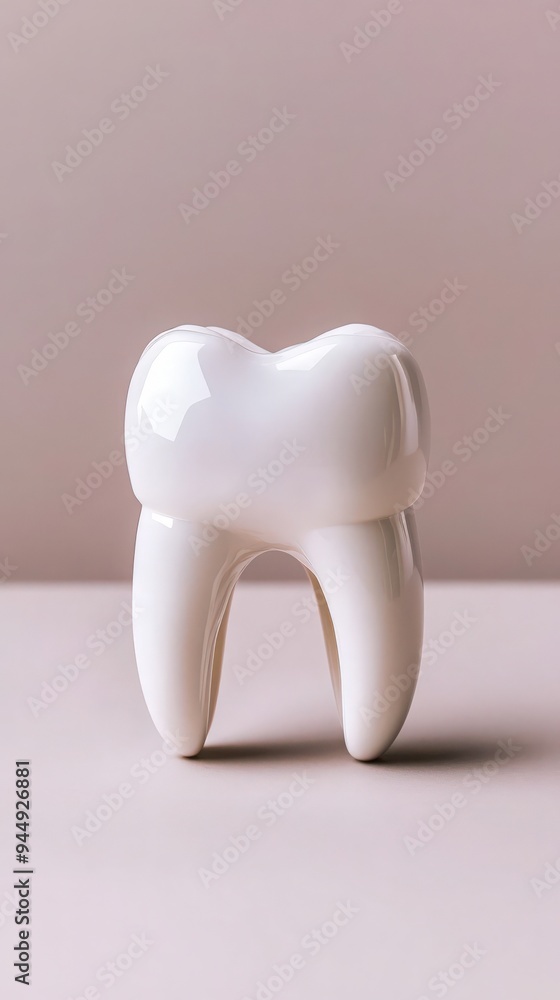A ceramic tooth model showcasing dental health. Perfect for dental clinics or educational materials on oral hygiene. A ceramic tooth model showcasing dental health. Perfect for dental clinics or educational materials on oral hygiene.