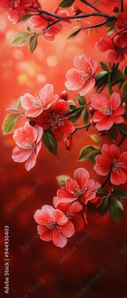 Beautiful red flowers in bloom, showcasing vibrant colors and delicate details against a soft background. Beautiful red flowers in bloom, showcasing vibrant colors and delicate details against a soft background.