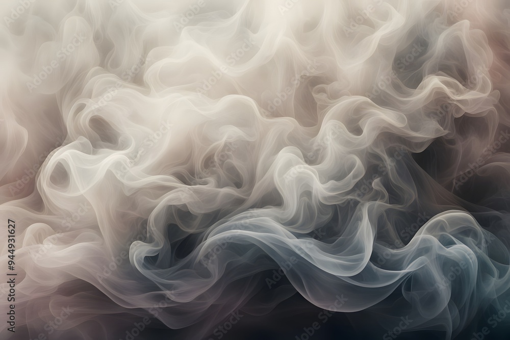 Fototapeta premium A close up of smoke with sharp jagged edges creating a sense of intensity and movement, AI Generated