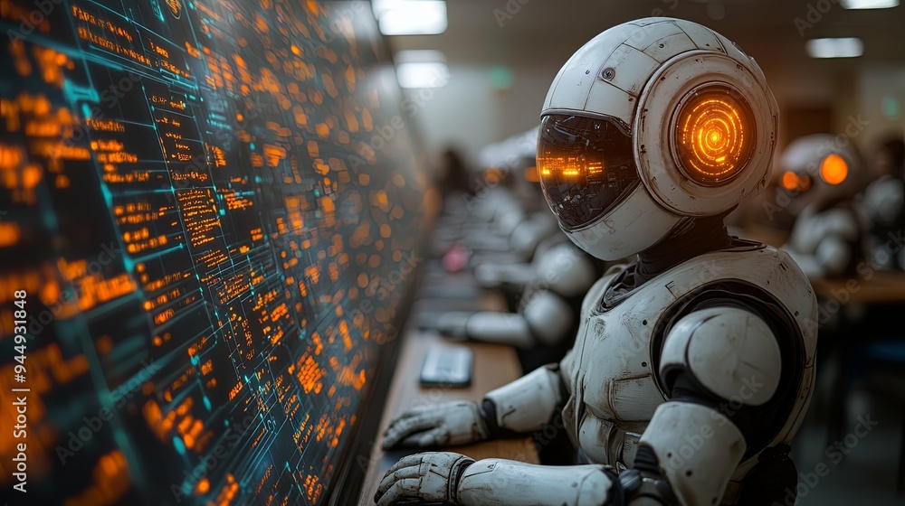 Virtual Learning. Innovative artificial intelligence education concept Virtual Learning. Innovative artificial intelligence education concept