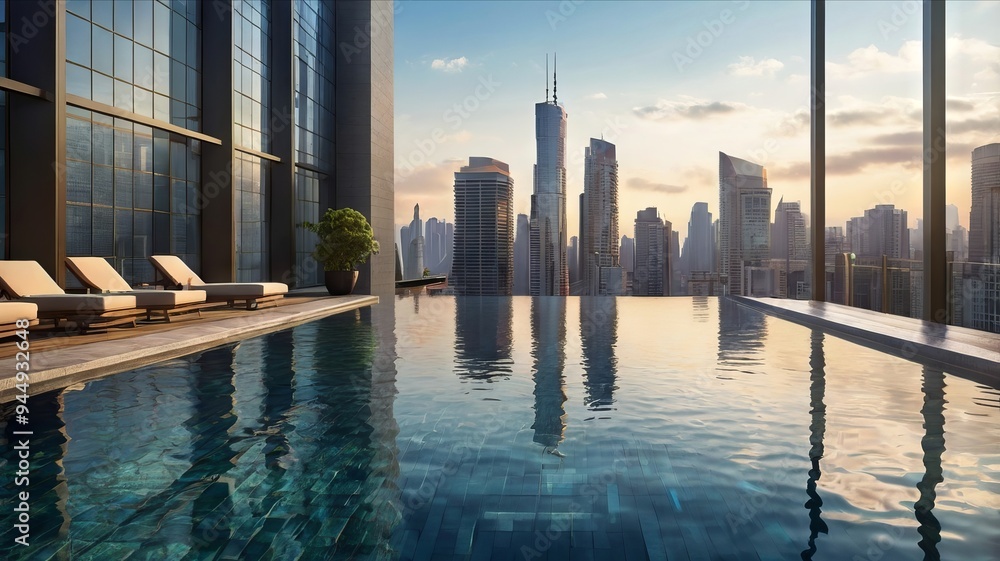 Majestic Buildings Shining Creating Beautiful Reflections Majestic Buildings Shining Creating Beautiful Reflections