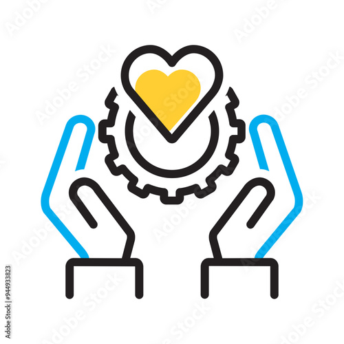 Multi color icon for Moral character