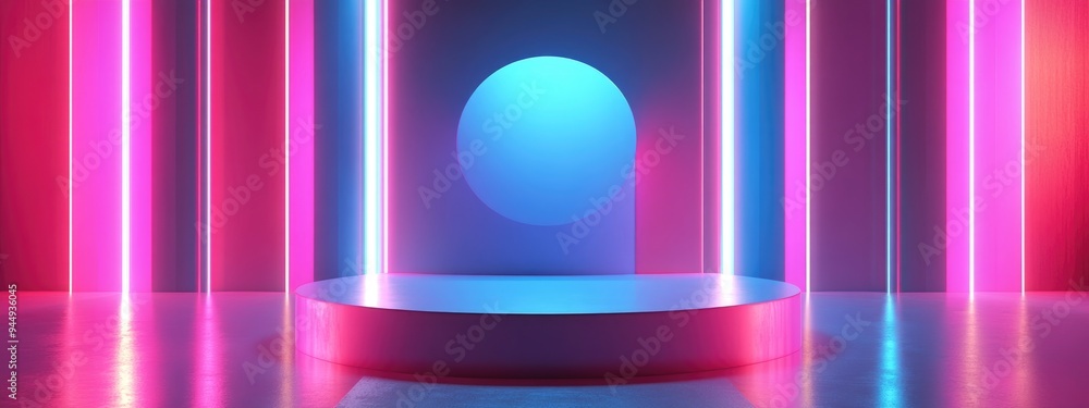 3D rendering of an abstract geometric background featuring a cylindrical podium minimalistic primitive shapes and a modern mockup providing a blank template for a mesh showcase or display 3D rendering of an abstract geometric background featuring a cylindrical podium minimalistic primitive shapes and a modern mockup providing a blank template for a mesh showcase or display