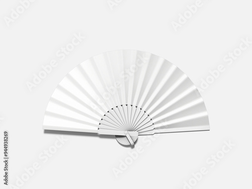 Cuadro en lienzo Blank Folding Fan Isolated On White