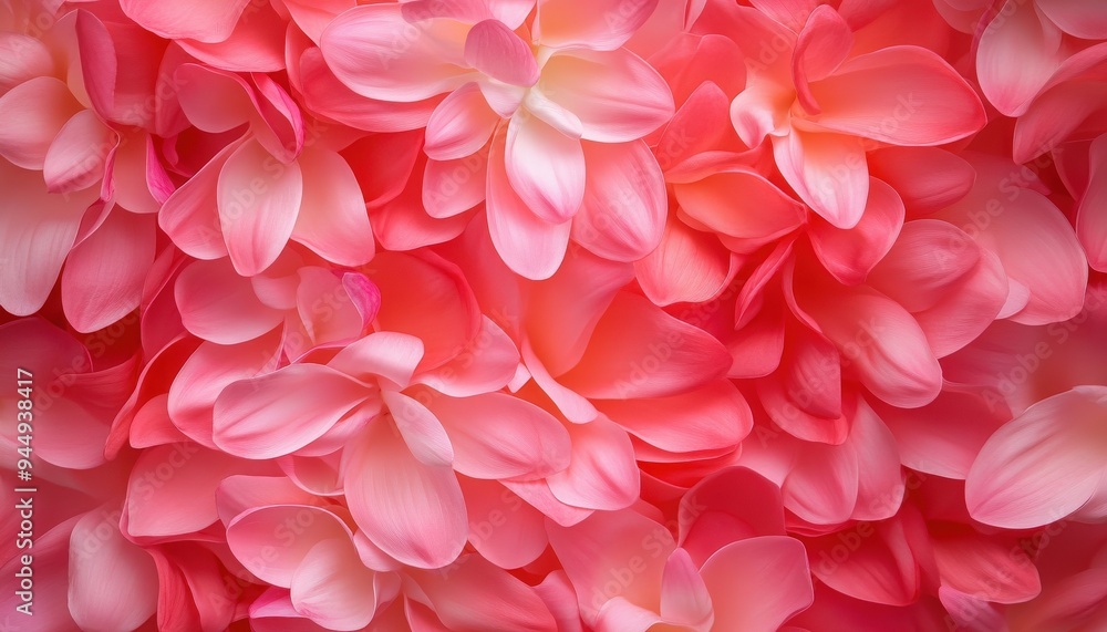 Obraz premium A vibrant array of pink flower petals, creating a visually stunning and soft background with delicate hues and textures.