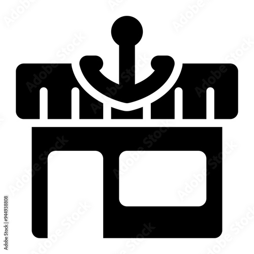 anchor store, anchor shop, anchor tenant, draw tenant, key tenant solid or glyph icon