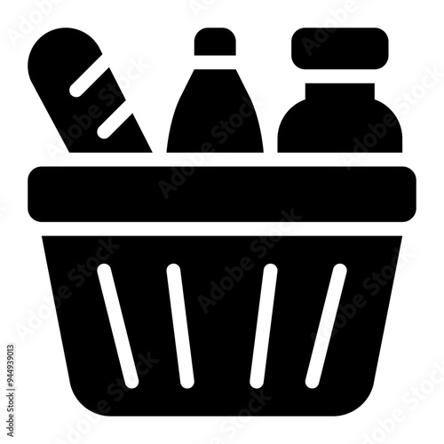 consumer goods, final goods, grocery, retail, store solid or glyph icon