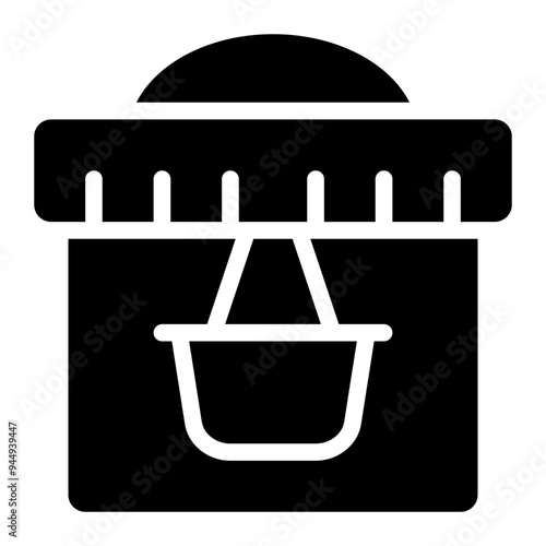 minimarket, store, shop, retail, retailer solid or glyph icon