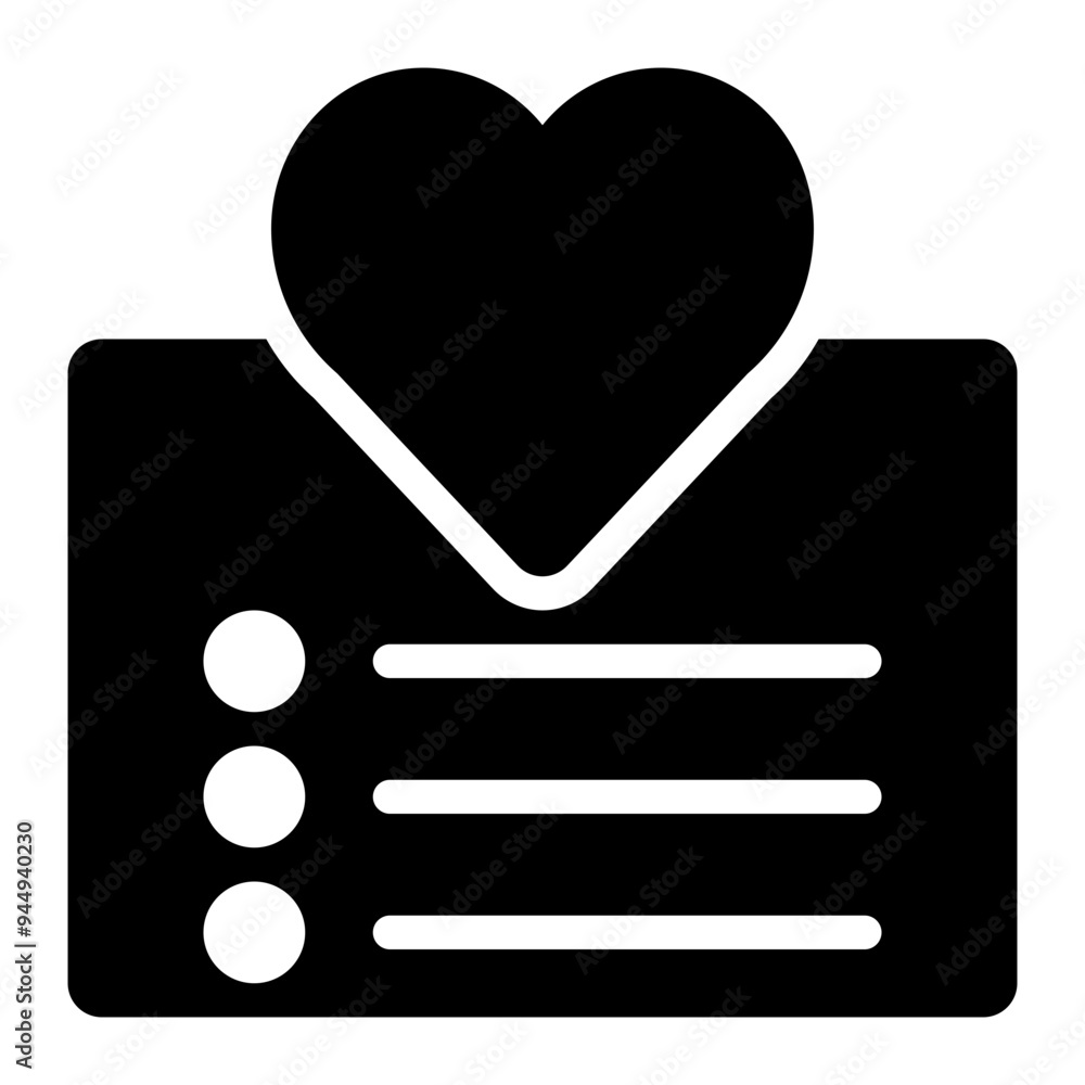 wish lists, favorite, wishlist, list, love solid or glyph icon wish lists, favorite, wishlist, list, love solid or glyph icon