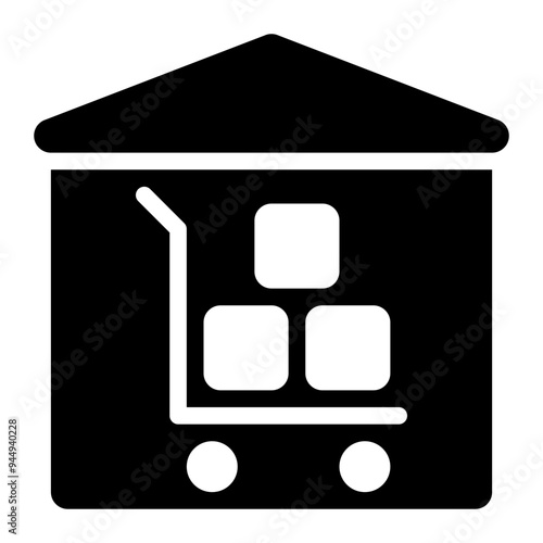 wholesaler, cash and carry, wholesaling, distributor, warehouse solid or glyph icon