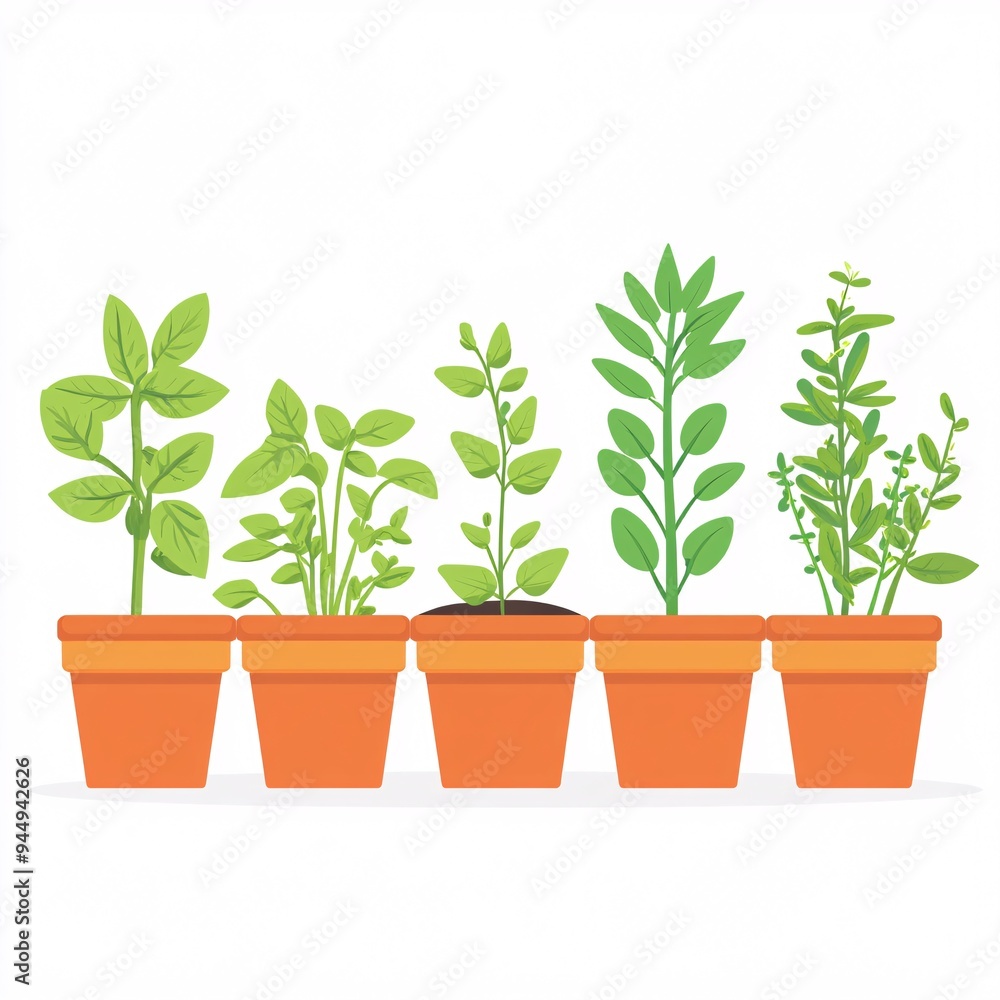 240805 229. A simple vector icon illustration depicting the group of urban gardening concepts at center for a website isolated white background with compact plant pots and herb seeds 240805 229. A simple vector icon illustration depicting the group of urban gardening concepts at center for a website isolated white background with compact plant pots and herb seeds