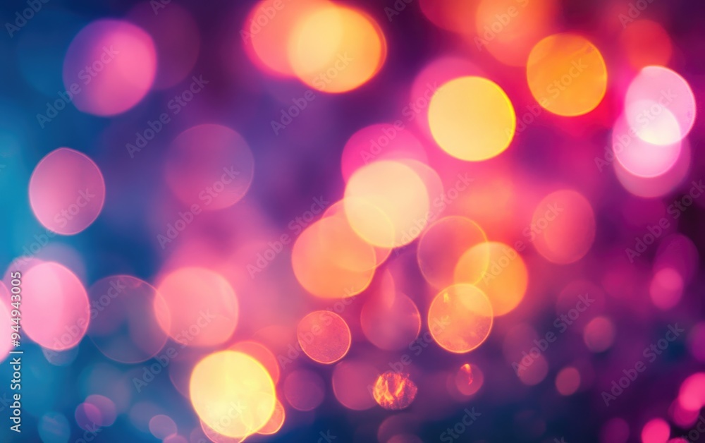Vibrant and Colorful Bokeh Lights in Abstract Background Vibrant and Colorful Bokeh Lights in Abstract Background