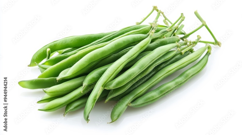 Fresh green beans isolated on white. Fresh green beans isolated on white.