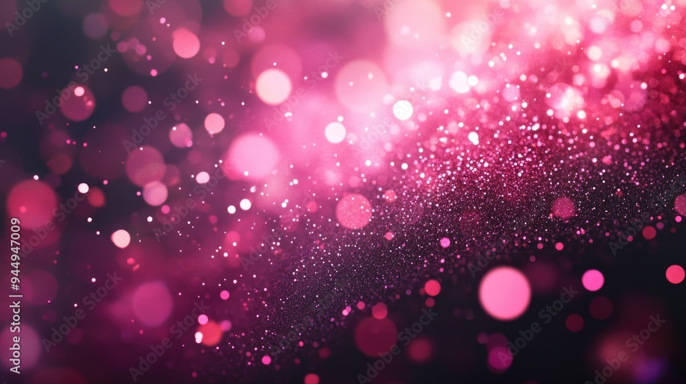 Abstract pink bokeh circles against a dark backdrop Stunning illustration featuring shimmering particles and light rays Abstract pink bokeh circles against a dark backdrop Stunning illustration featuring shimmering particles and light rays