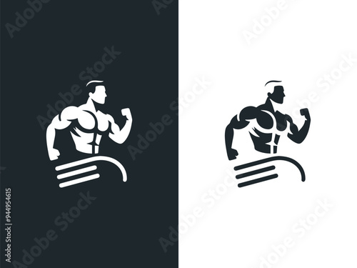 running man logo vector illustration
