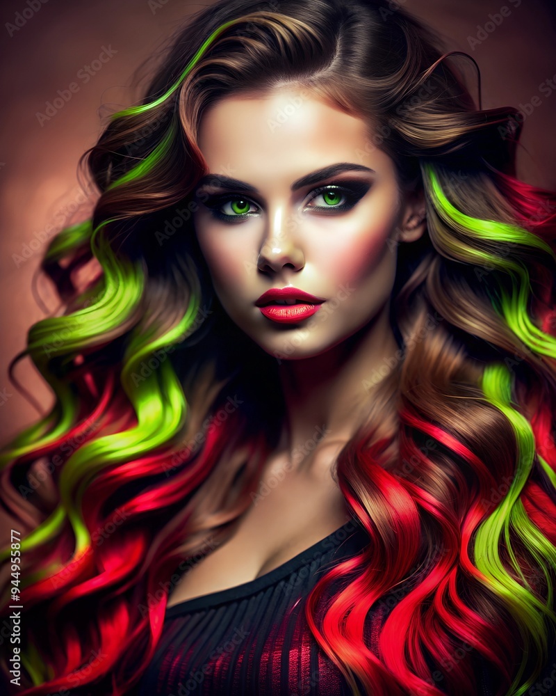 portrait of a woman with long hair portrait of a woman with long hair