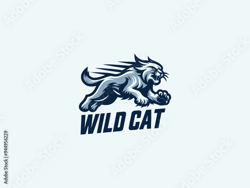 Photos wildcat logo vector illustration