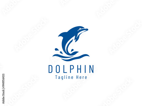 dolphin vector logo design