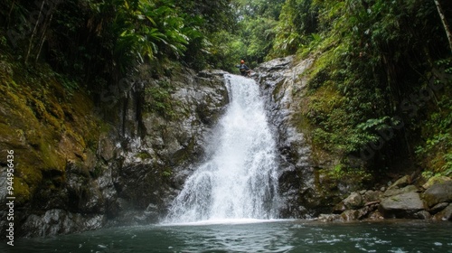 Tropical Costa Rica waterfall adventure