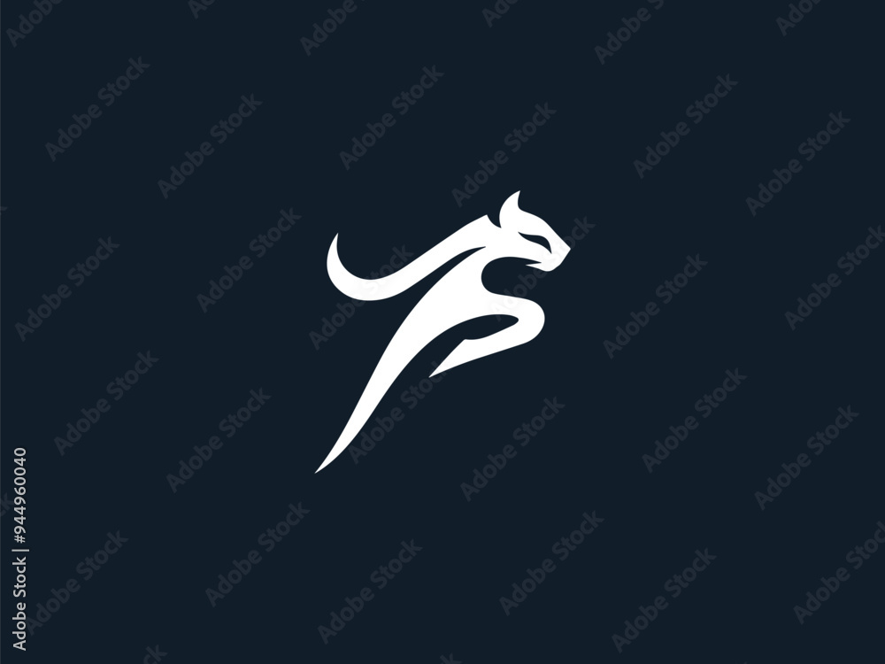 Fototapeta premium illustration of a puma abstract logo design