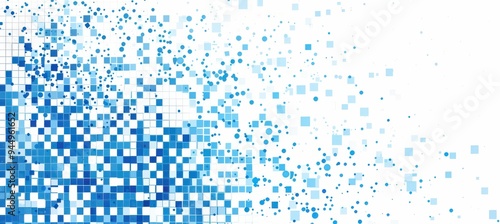 Wallpaper Mural Abstract blue pixel grid background Torontodigital.ca