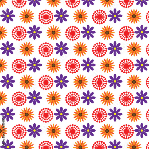 Modern Flower Pattern Design Illustration