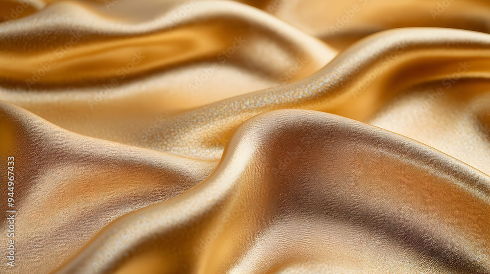 Golden Silk Fabric Texture Background Golden Silk Fabric Texture Background