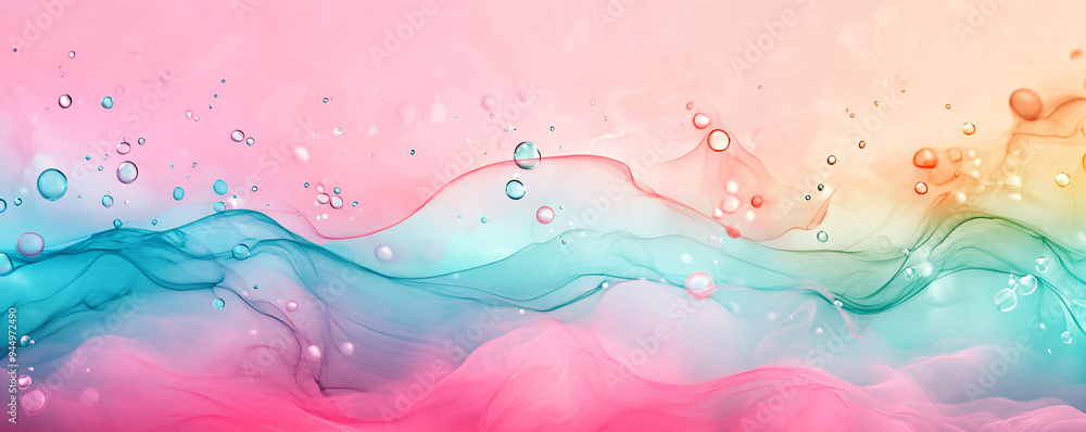 A vibrant wave of colors blending seamlessly, depicting a tranquil and soothing water-like surface with bubbles and soft hues. A vibrant wave of colors blending seamlessly, depicting a tranquil and soothing water-like surface with bubbles and soft hues.