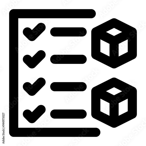 checklist, check list, product list, product checklist, product requirements outline icon