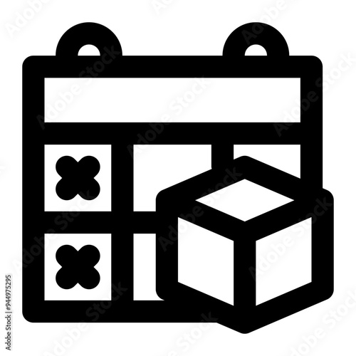 inactive inventory, inventory, period, scheduled, supply chain outline icon