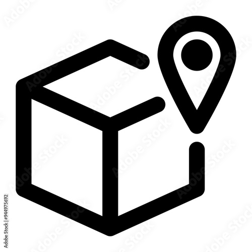 product location, product tracking, product, locating, tracking outline icon