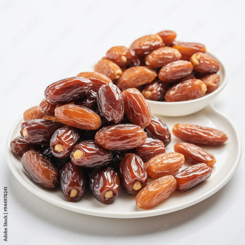 Natural delicious Dates in Clean Background Natural delicious Dates in Clean Background