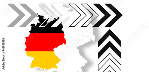 simplified map of Germany, ...