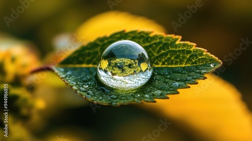 Water Droplet on a Leaf