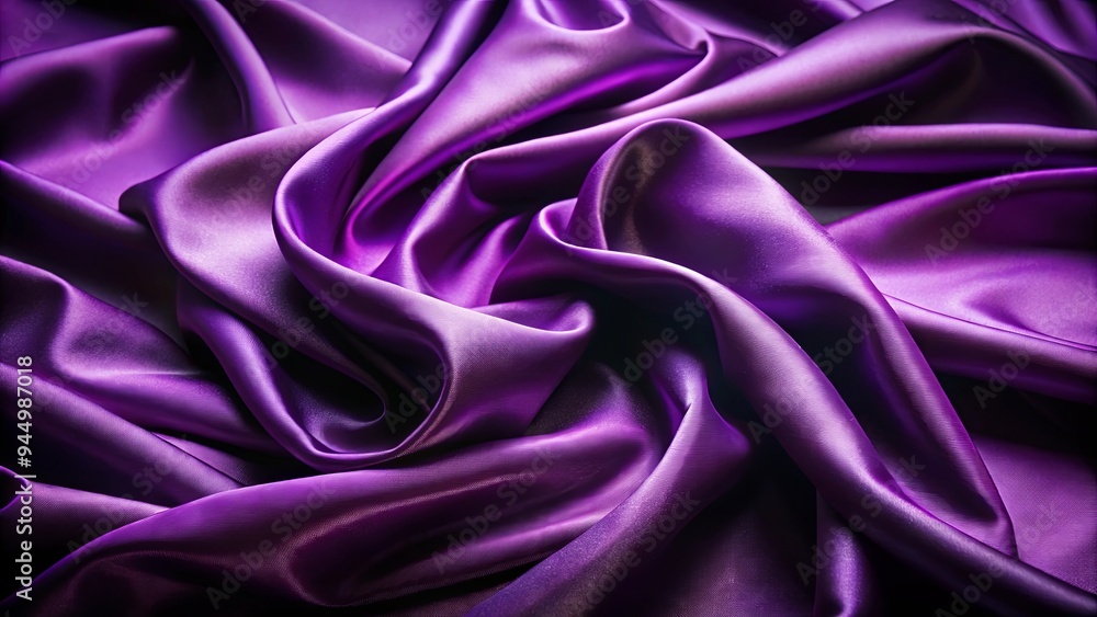 Purple silk fabric on black background with soft texture Purple silk fabric on black background with soft texture