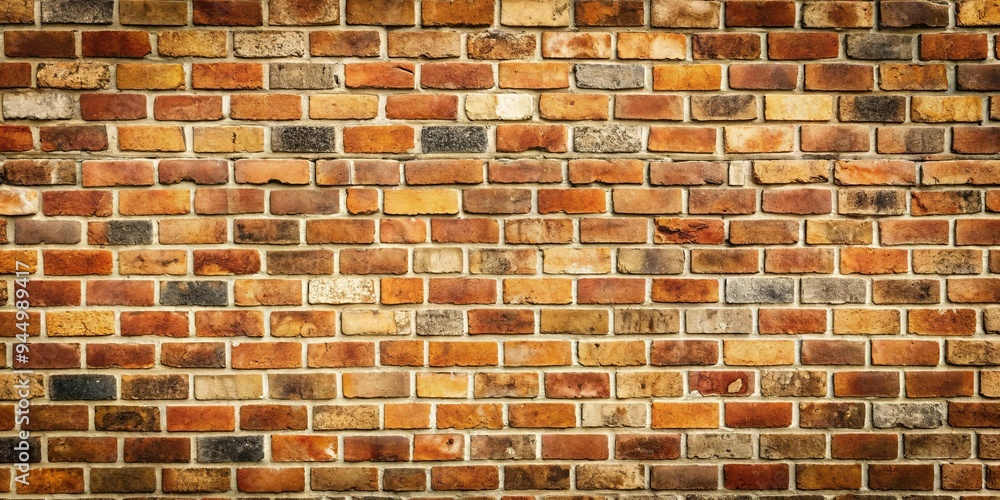Patterned brick wall background with a weathered and textured surface Patterned brick wall background with a weathered and textured surface