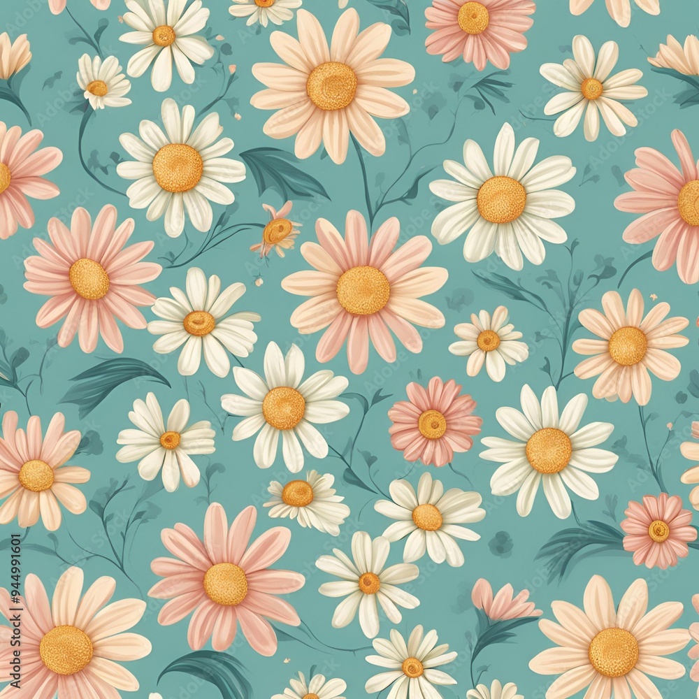 flora pattern, daisy flower pattern flora pattern, daisy flower pattern