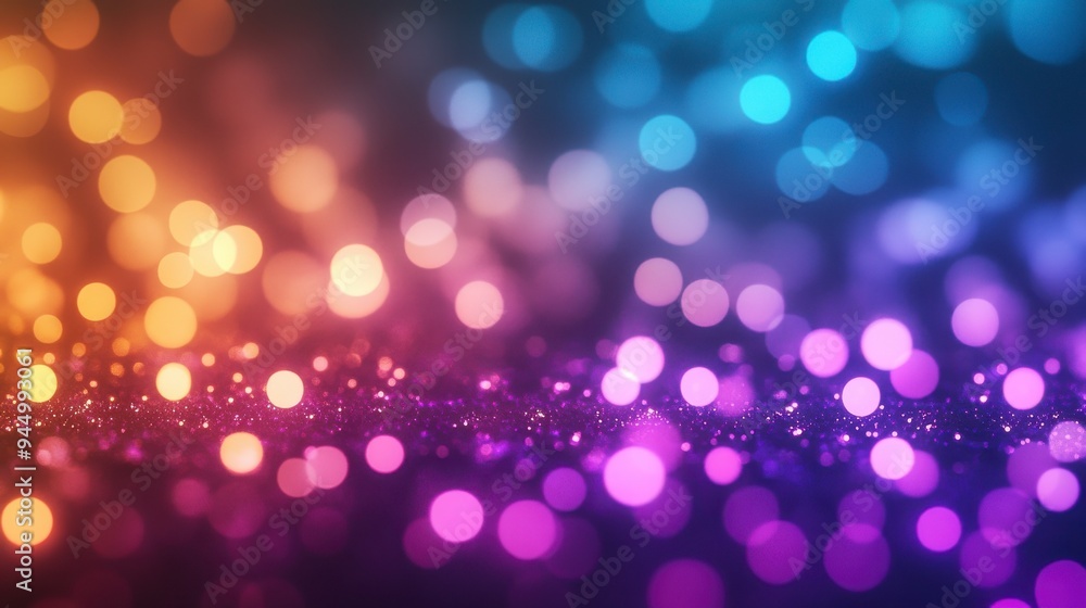 A vibrant abstract background featuring colorful bokeh lights in shades of orange, blue, and purple for creative design use. A vibrant abstract background featuring colorful bokeh lights in shades of orange, blue, and purple for creative design use.