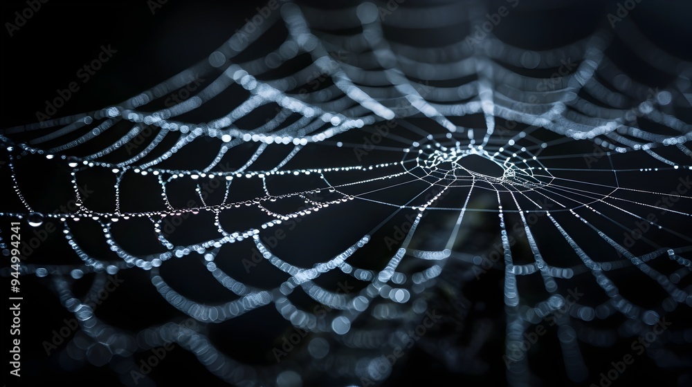 Tangled Web Silhouette Against Dark Mysterious Blackground Tangled Web Silhouette Against Dark Mysterious Blackground