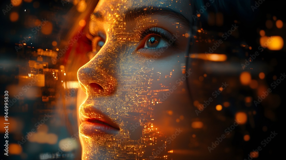 AI circuits merging with sound patterns in double exposure, highlighting the power of voice recognition.--style raw AI circuits merging with sound patterns in double exposure, highlighting the power of voice recognition.--style raw