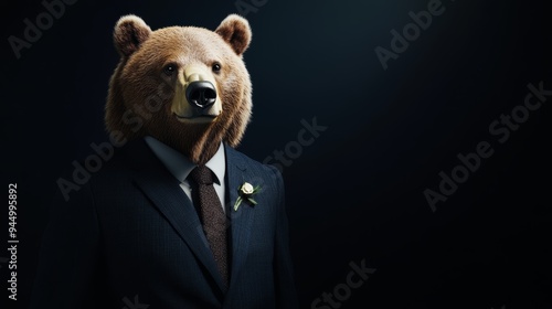 Bear in Suit  Business  Animal  Corporate  Success  Leadership  Powerful  Professional  Wildlife  Nature photo