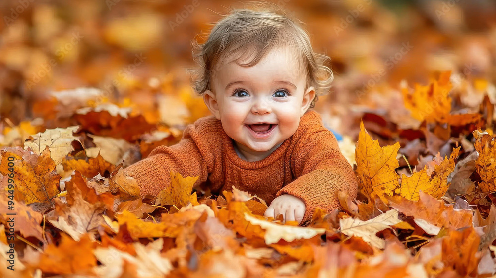 A joyful toddler with blonde hair enjoys playing in vibrant autumn leaves, surrounded by warm, golden sunlight in a serene park setting.
A joyful toddler with blonde hair enjoys playing in vibrant autumn leaves, surrounded by warm, golden sunlight in a serene park setting.